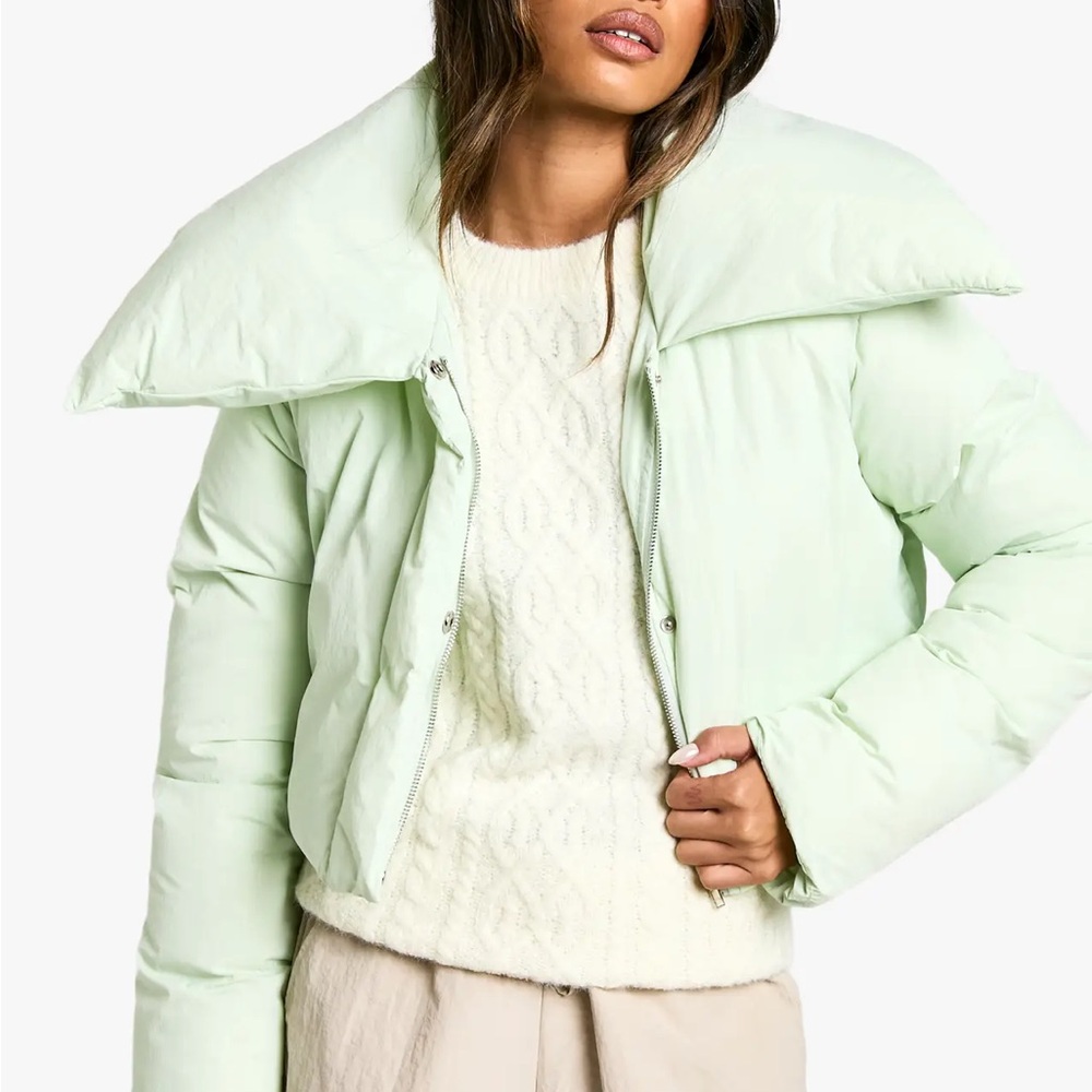 Women's Mint Green Ski Puffer Jacket & Pants